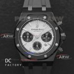 Perfect Replica Audemars Piguet Royal Oak Chronograph White Dial Black Rubber Strap Fake Watch